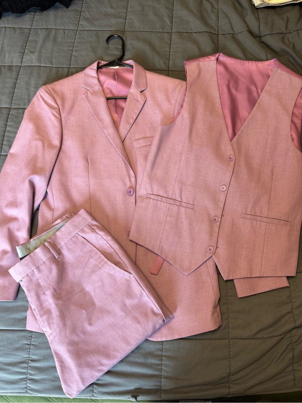 IMAN Slim Tailored Pants in Dusty Rose